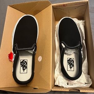 Vans Slip On Shoes Solid Black B6 W7.5